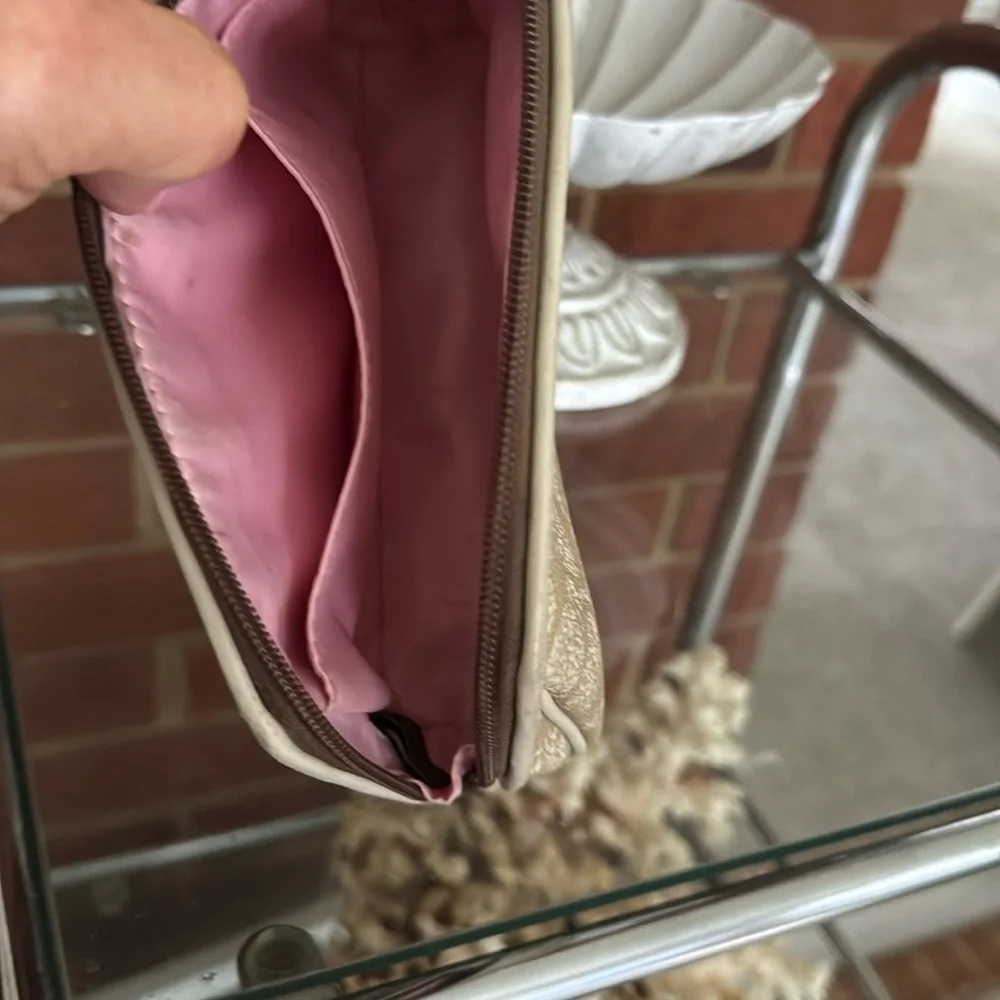 Coach Tan and Pink Wallet with Signature Monogram - Picture 5 of 6